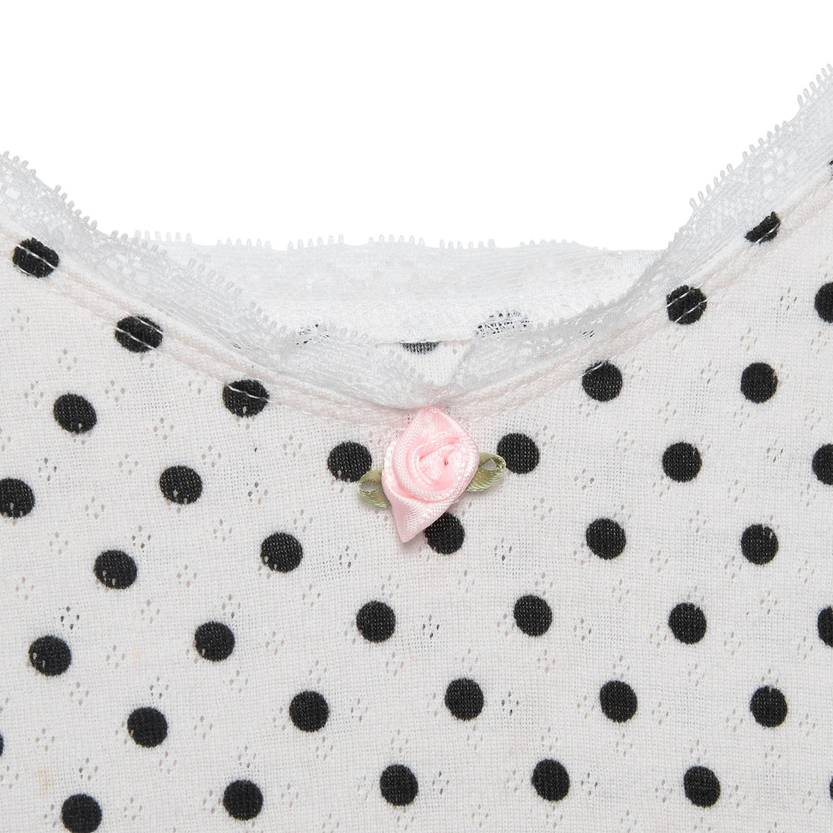 Pointelle Cami Top -Black Polka Dot - The NAP Co. - image 2