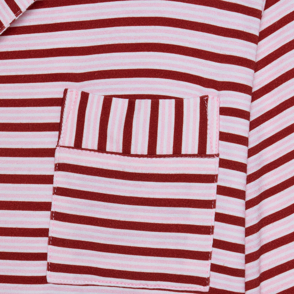 Stretch Trouser PJ + Eyemask Set- Fireside Stripe-2
