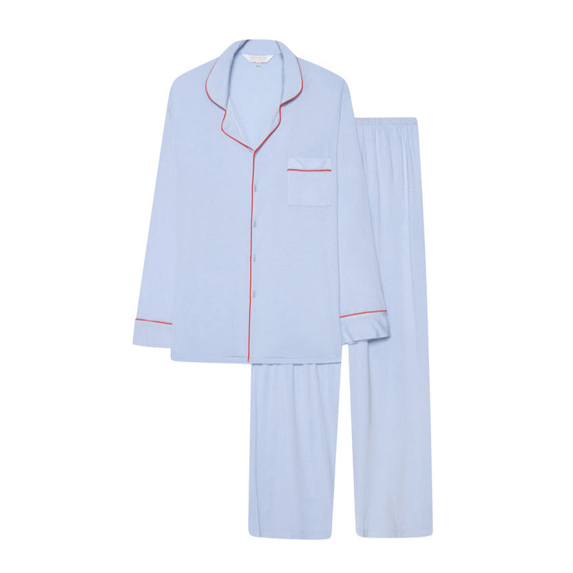 Men's Stretch Pyjama Trouser Set - Baby Blue - The NAP Co.