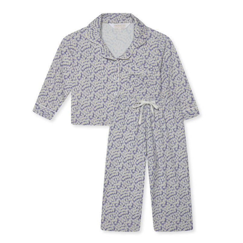 Children's Stretch Trouser Sleep Set- Blue Daisy - The NAP Co. - image 1
