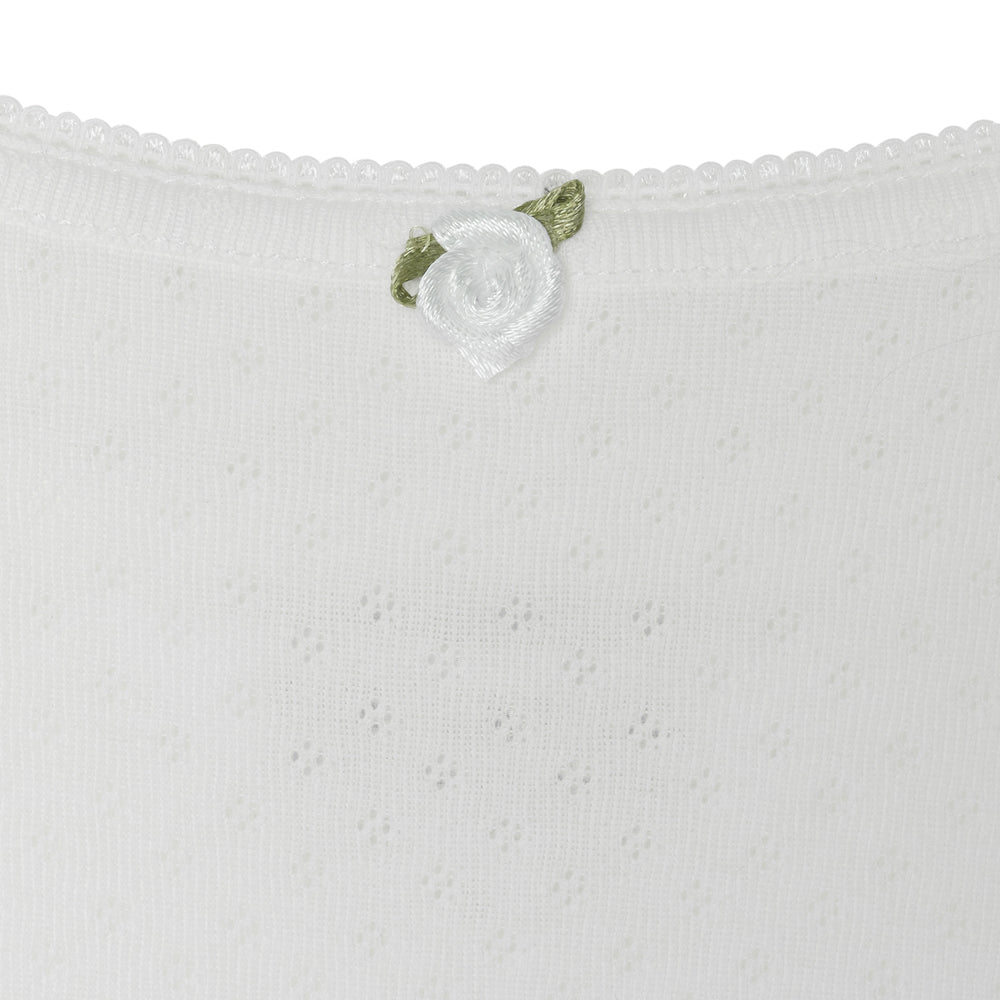 Pointelle Cami Top -Milk White