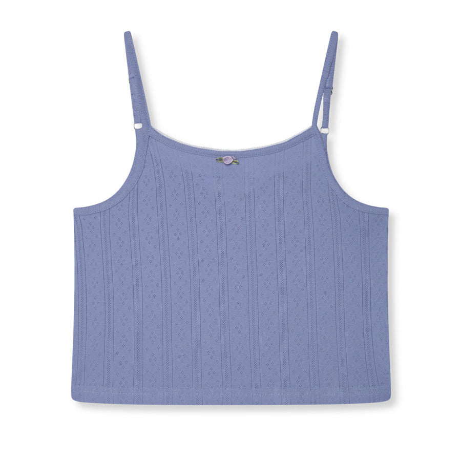 Pointelle Cami Top -Blue Violet