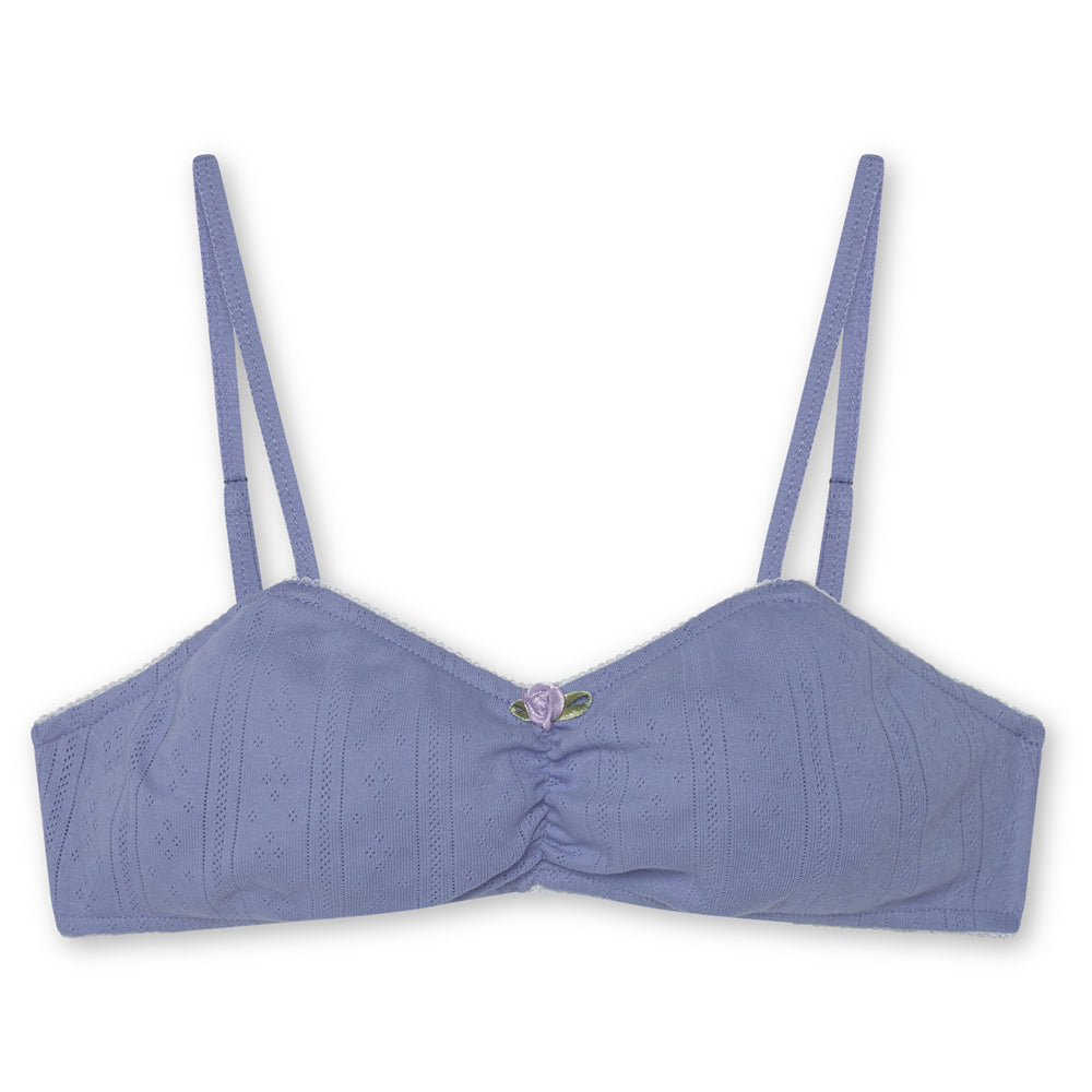 Pointelle Crop Top- Blue Violet - The NAP Co.