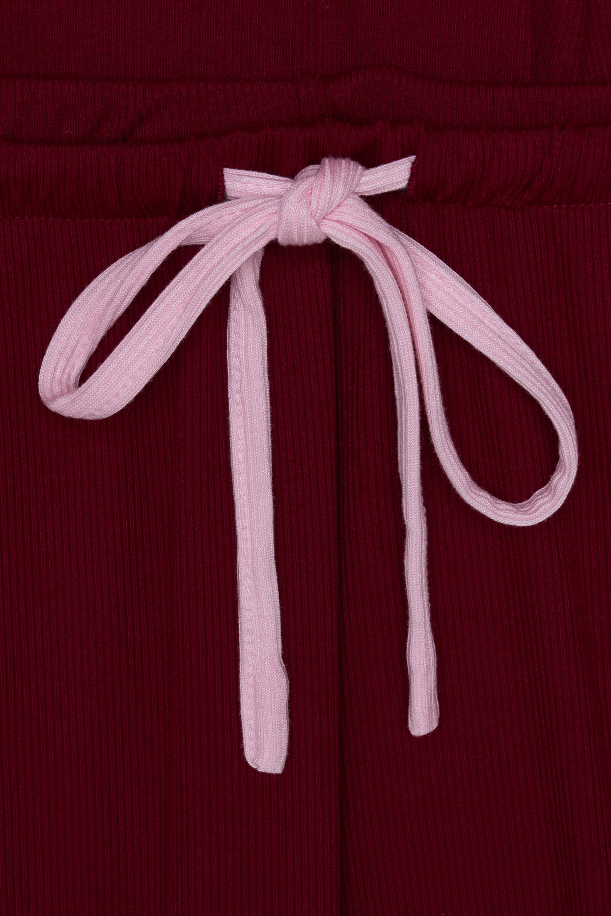 Clasic Stretch Pyjama Trouser Set - Burgandy/Blush