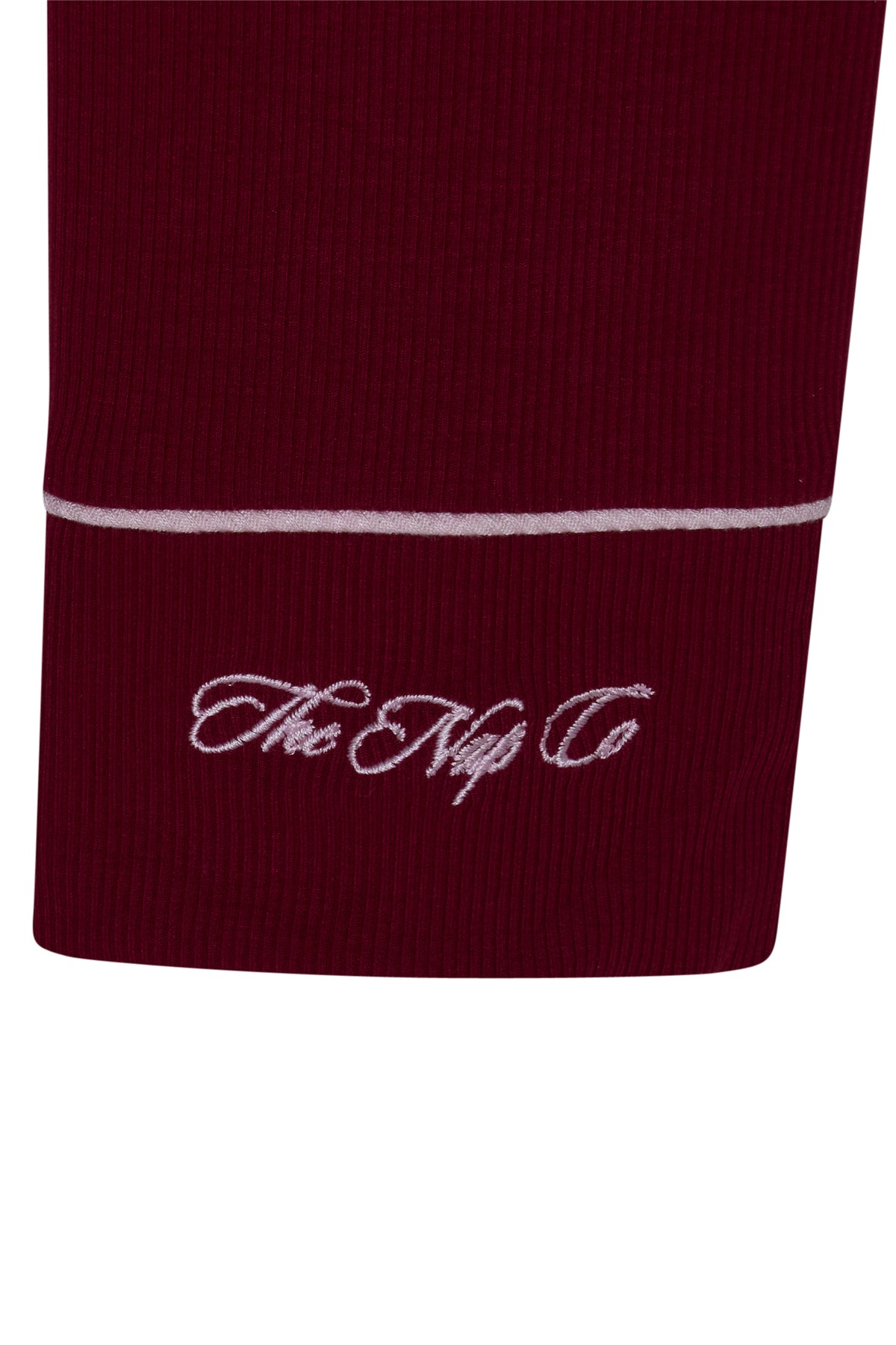 Clasic Stretch Pyjama Trouser Set - Burgandy/Blush