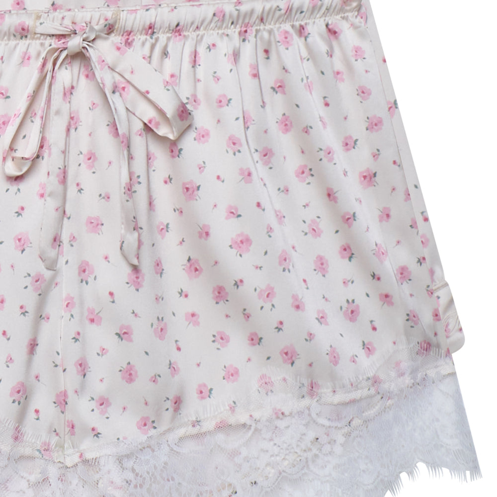 Satin Stretch Short PJ- Rose bud/Lace - The NAP Co. - image 2