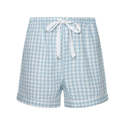 Cotton Short- Blue Gingham