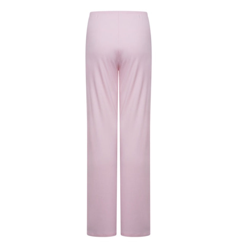 Ribbed Sleep Trouser- Baby Pink