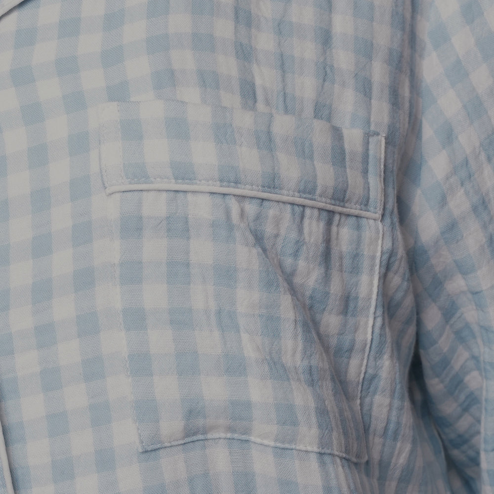 Cotton Trouser PJ Set - Blue Gingham - The NAP Co. - image 3