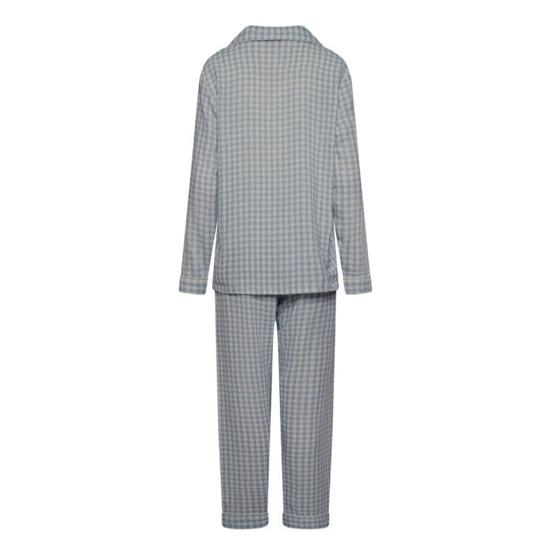 Cotton Trouser PJ Set - Blue Gingham - The NAP Co. - image 2