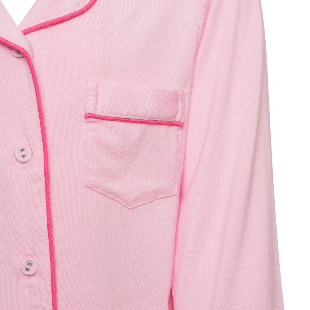 Children's Rayon Stretch Trouser Pyjama Set -Blush - The NAP Co.
