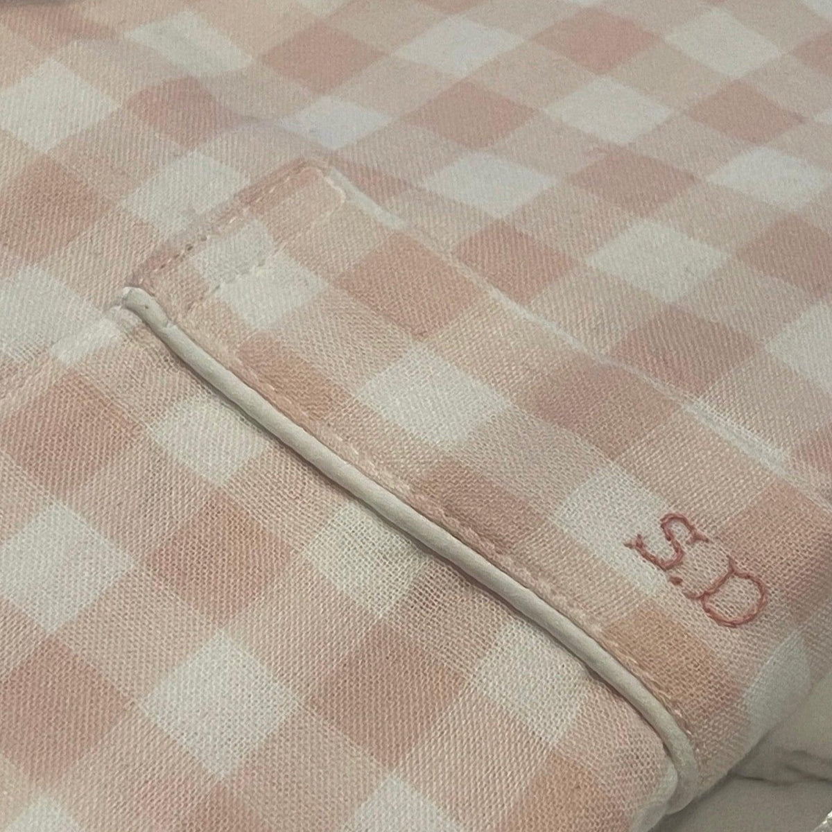 Organic Cotton Trouser PJ Set - Pink Gingham - The NAP Co.