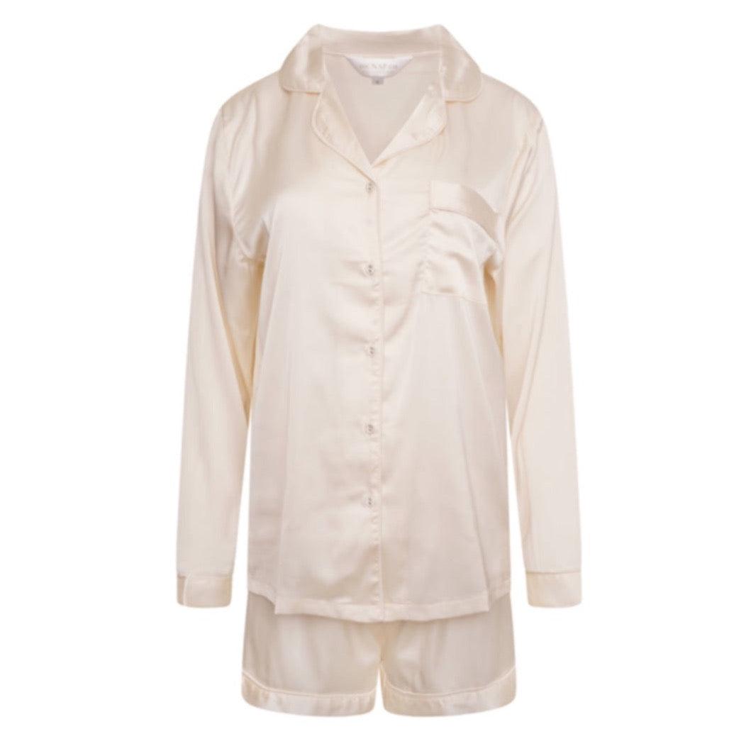 Satin Short Set- Ivory - The NAP Co.